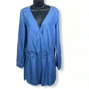 Ann Taylor Loft Chambray Romper Size 4